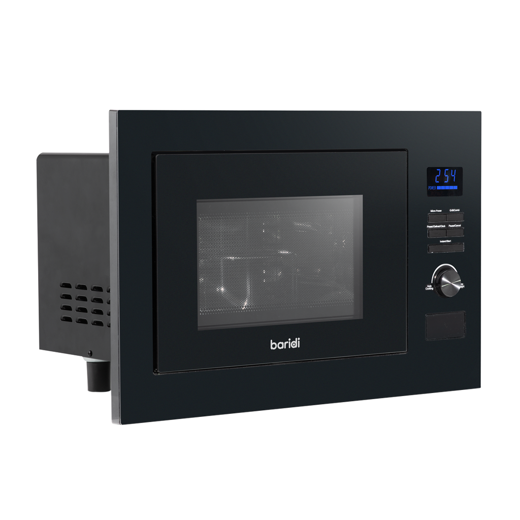 Baridi Built-in Microwave Oven with Grill, 25L Capacity, Black (DH198)