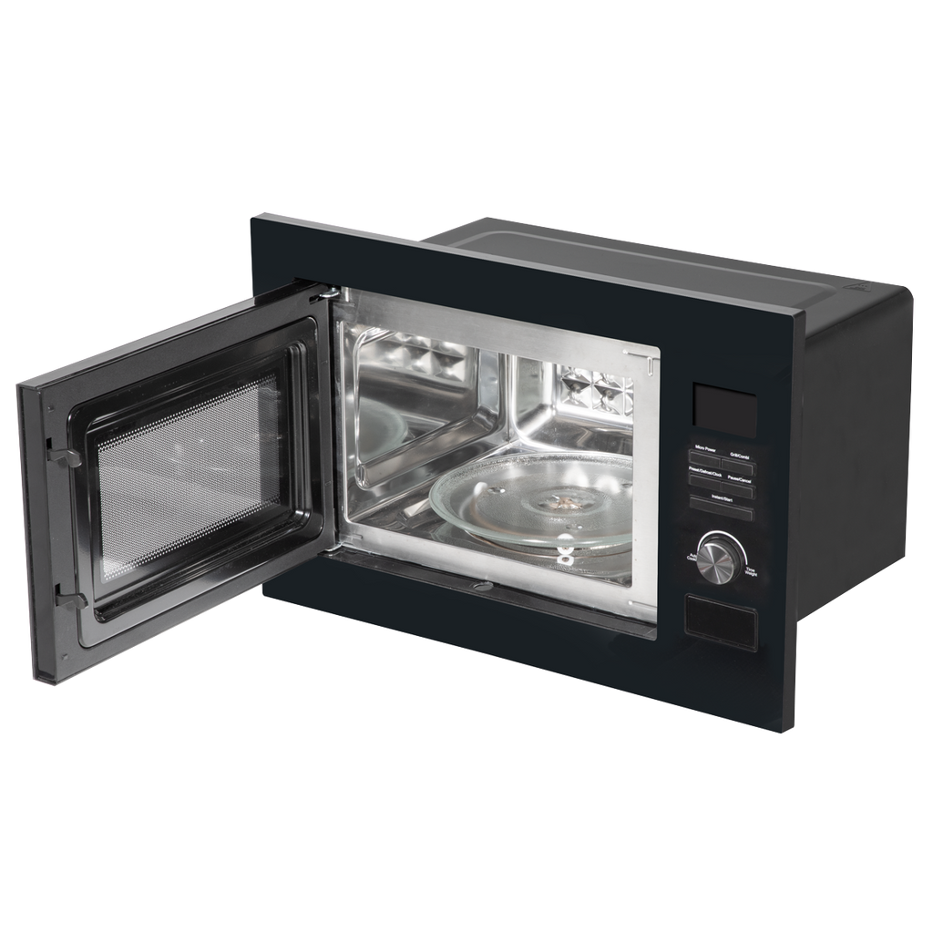 Baridi Built-in Microwave Oven with Grill, 25L Capacity, Black (DH198)