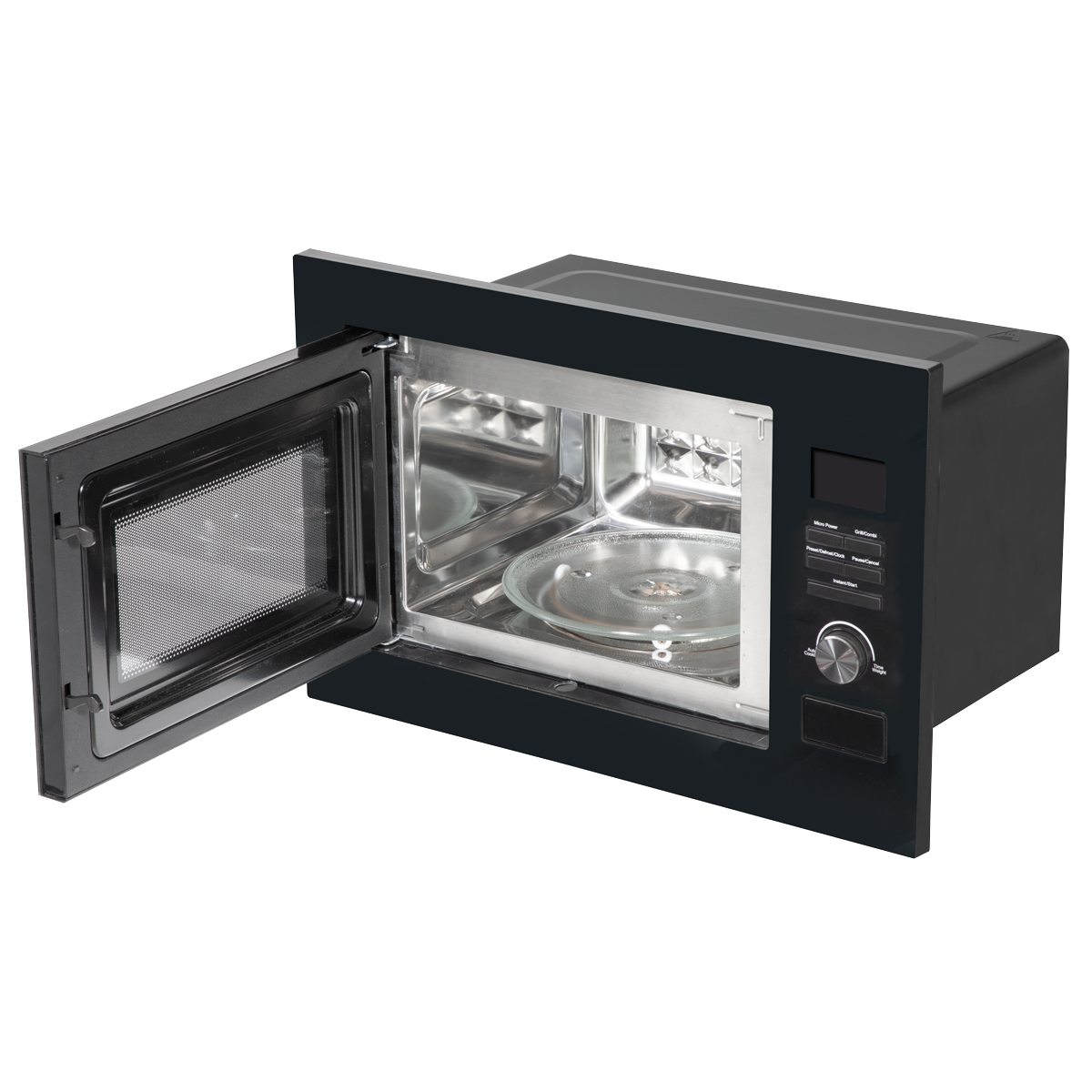 Baridi Built-in Microwave Oven with Grill, 25L Capacity, Black (DH198)