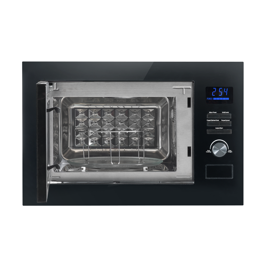 Baridi Built-in Microwave Oven with Grill, 25L Capacity, Black (DH198)