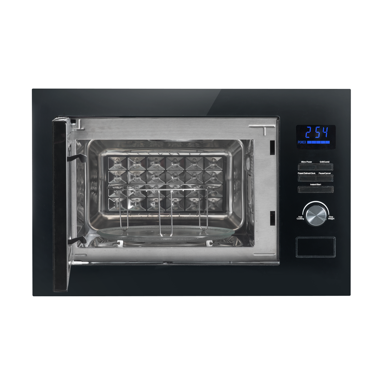 Baridi Built-in Microwave Oven with Grill, 25L Capacity, Black (DH198)