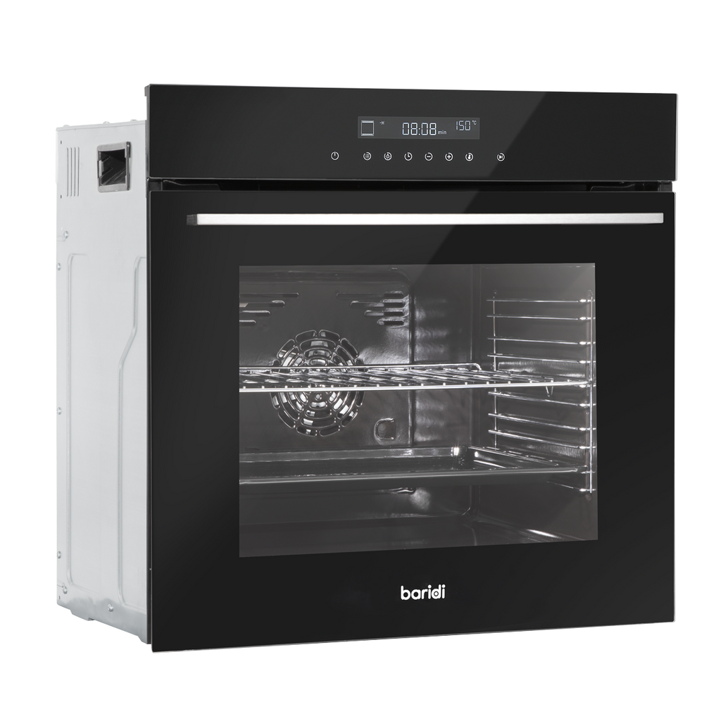 Baridi Built-in Fan-Assisted Oven 60cm, 72L Capacity, Black (DH199) (Factory Refurbished A)