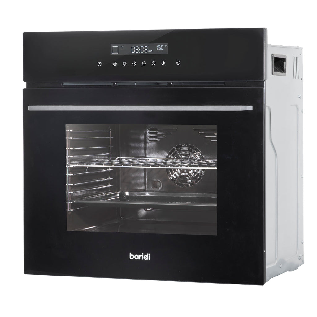Baridi Built-in Fan-Assisted Oven 60cm, 72L Capacity, Black (DH199) (Factory Refurbished A)