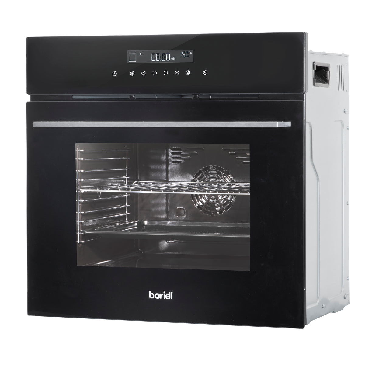 Baridi Built-in Fan-Assisted Oven 60cm, 72L Capacity, Black (DH199) (Factory Refurbished A)