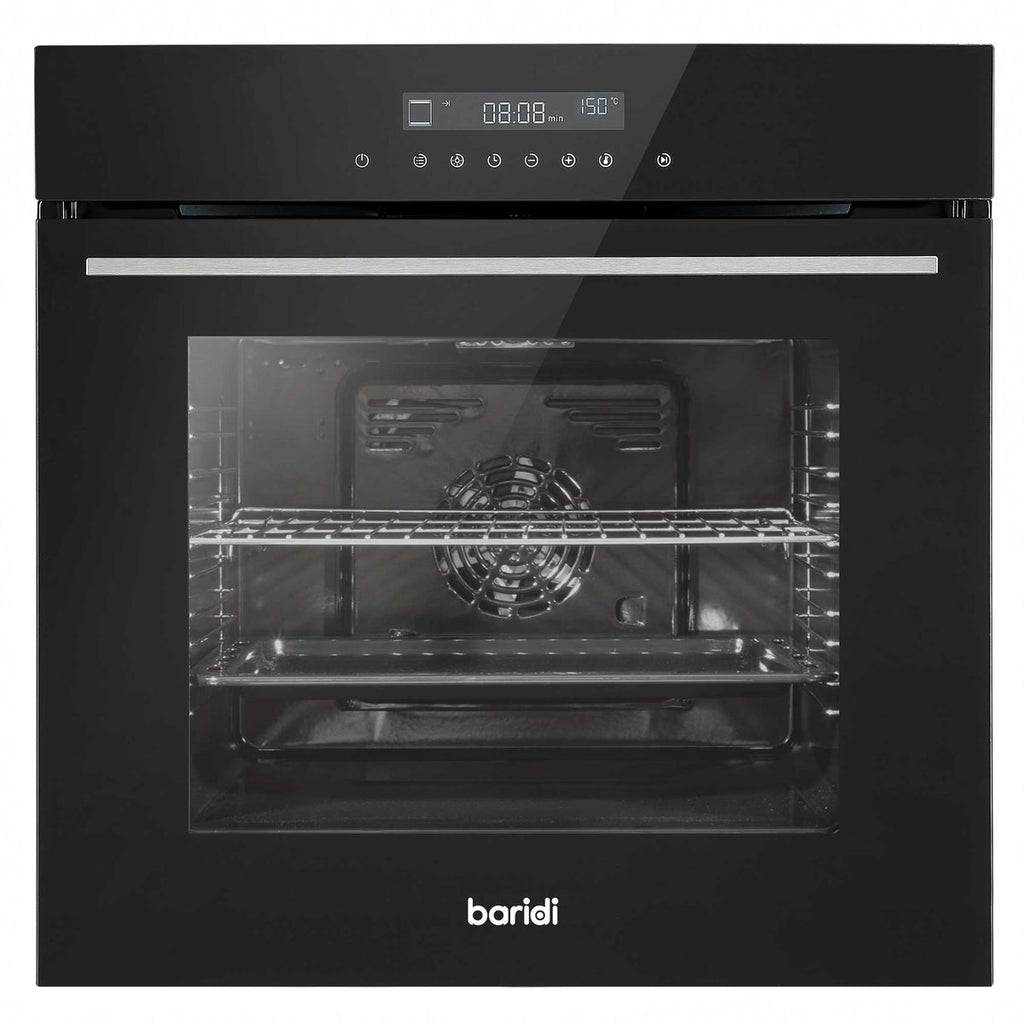Baridi Built-in Fan-Assisted Oven 60cm, 72L Capacity, Black (DH199) (Factory Refurbished A)