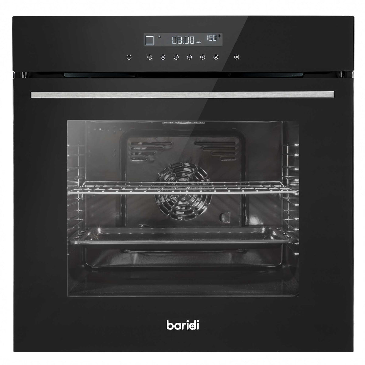Baridi Built-in Fan-Assisted Oven 60cm, 72L Capacity, Black (DH199) (Factory Refurbished A)