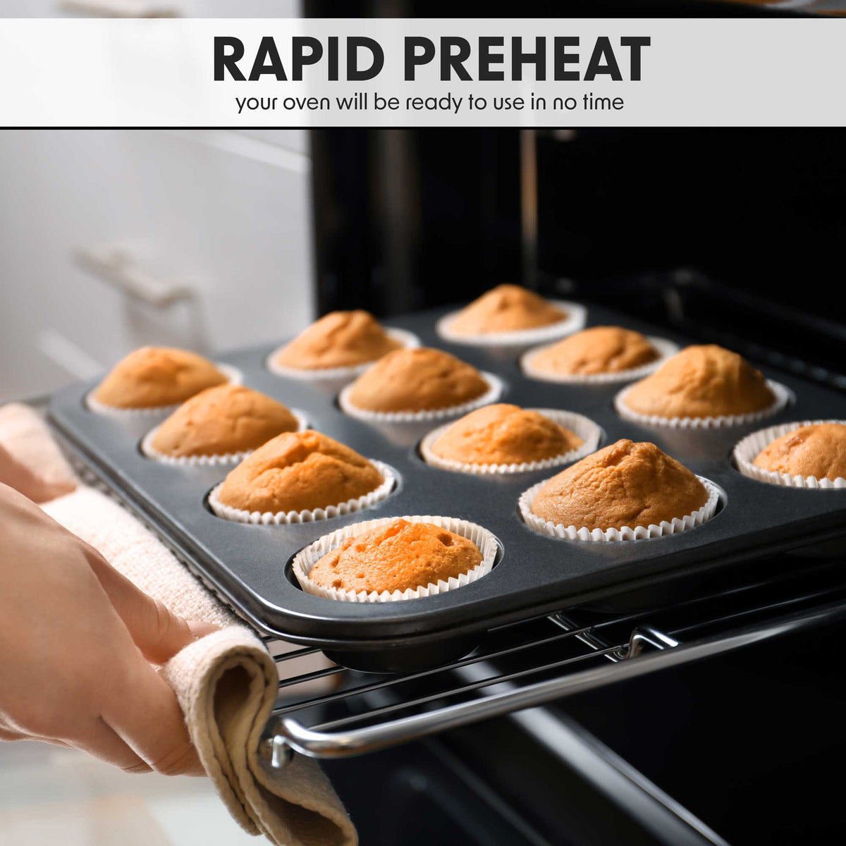 Baridi Built-in Fan-Assisted Oven 60cm, 72L Capacity, Black (DH199) (Factory Refurbished A)