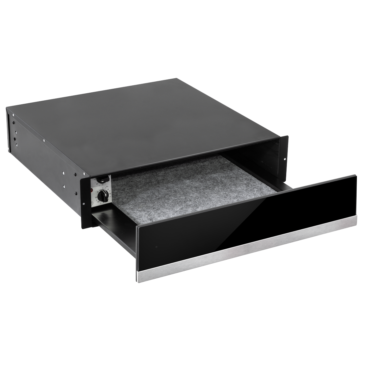 Baridi Built-in Warming Drawer 60cm, Black/Stainless Steel (DH202)