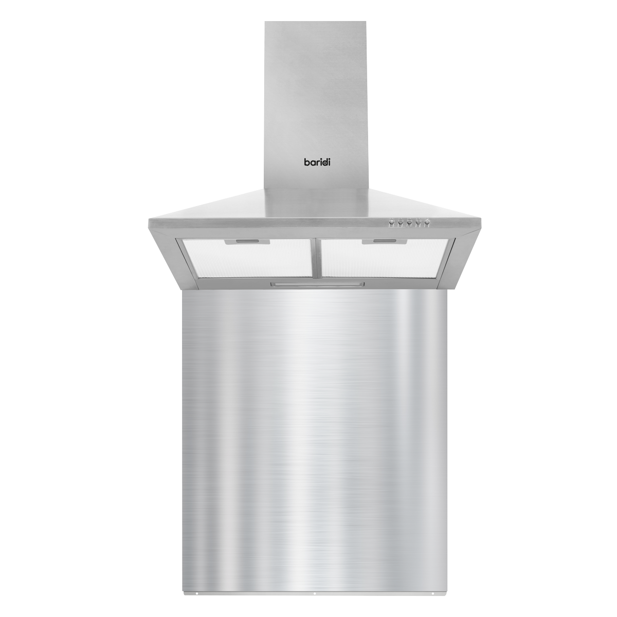 Baridi Chimney Style Cooker Hood with Splashback 60cm, Stainless Steel (DH207)