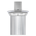 Baridi Curved Glass Cooker Hood with Splashback 60cm, Stainless Steel (DH208)