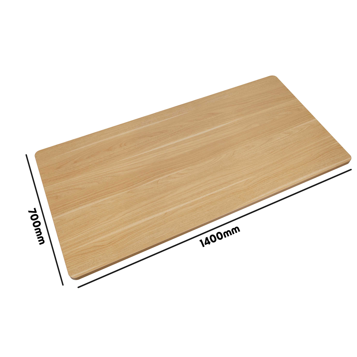 Dellonda Rectangular Desktop, 1400 x 700mm, Oak (DH20) (Factory Refurbished B)