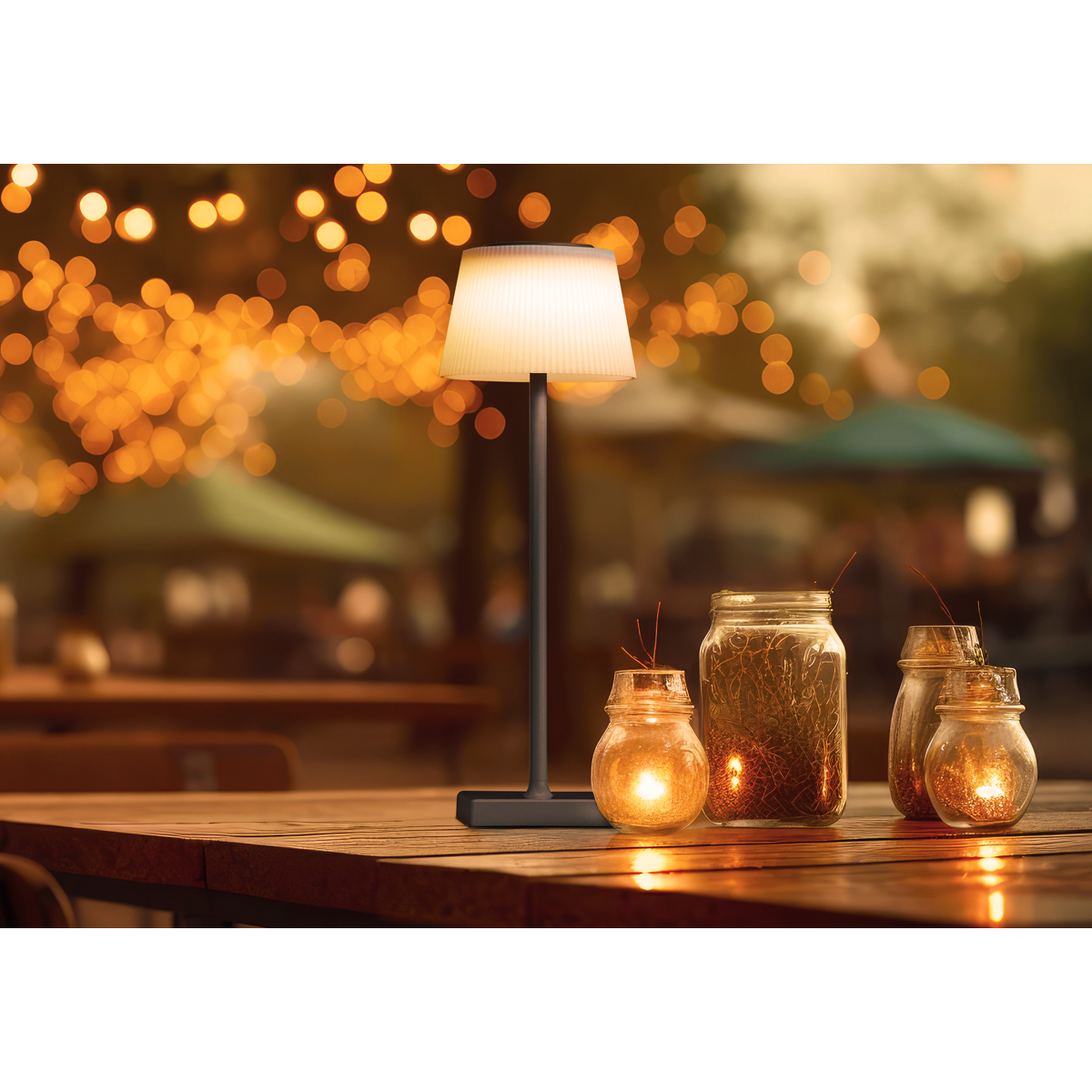 Dellonda Rechargeable Table Lamp, RGB Colours, Black (DH212)