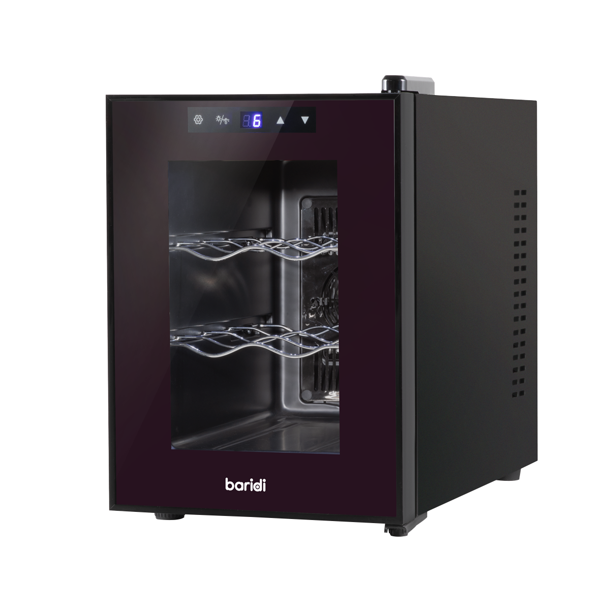 Baridi Wine Cooler Fridge, 6 Bottle, Black (DH217)