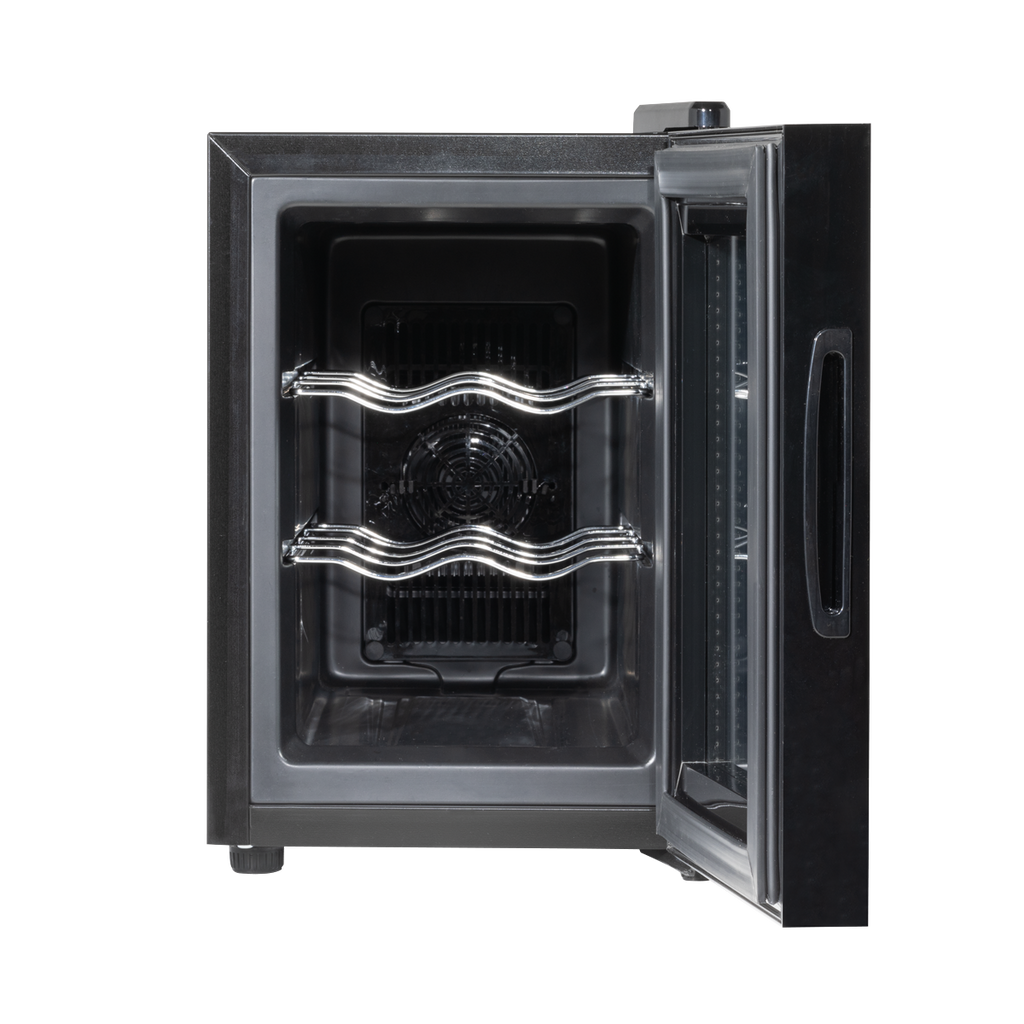 Baridi Wine Cooler Fridge, 6 Bottle, Black (DH217) (Factory Refurbished A)