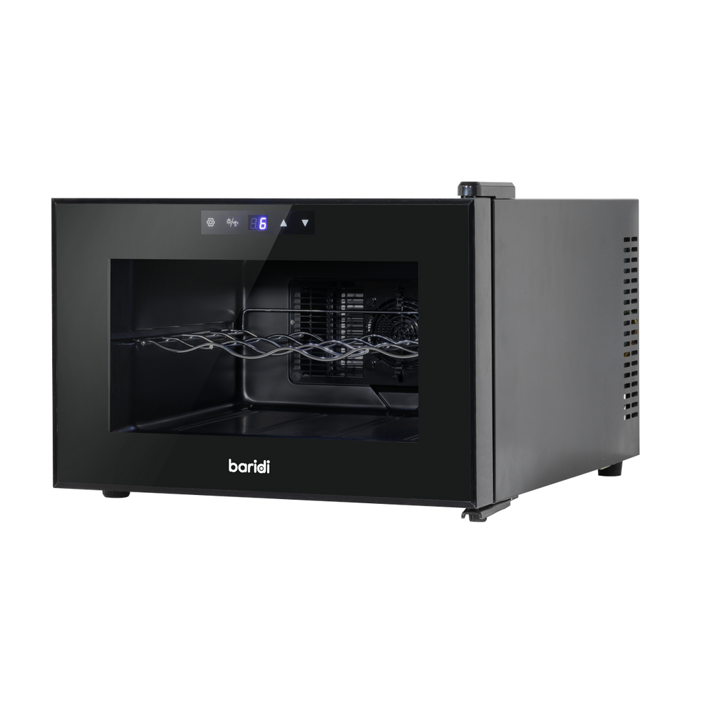 Baridi Wine Cooler Fridge, 8 Bottle, Black (DH218) (Factory Refurbished B)