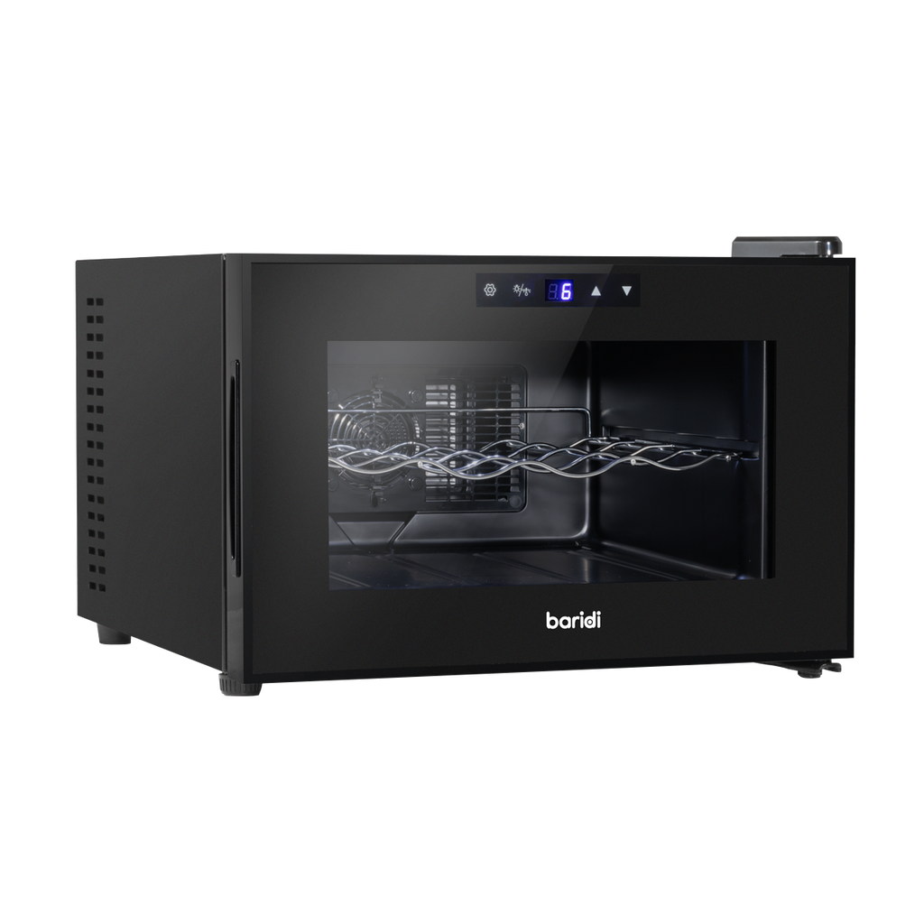Baridi Wine Cooler Fridge, 8 Bottle, Black (DH218) (Factory Refurbished B)