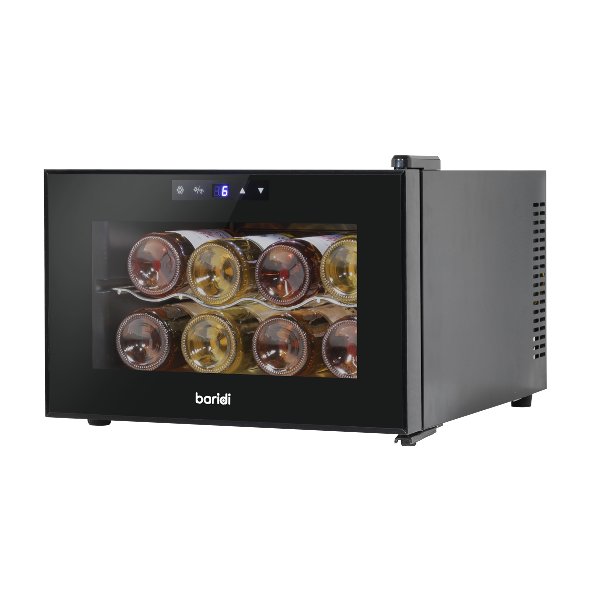 Baridi Wine Cooler Fridge, 8 Bottle, Black (DH218)