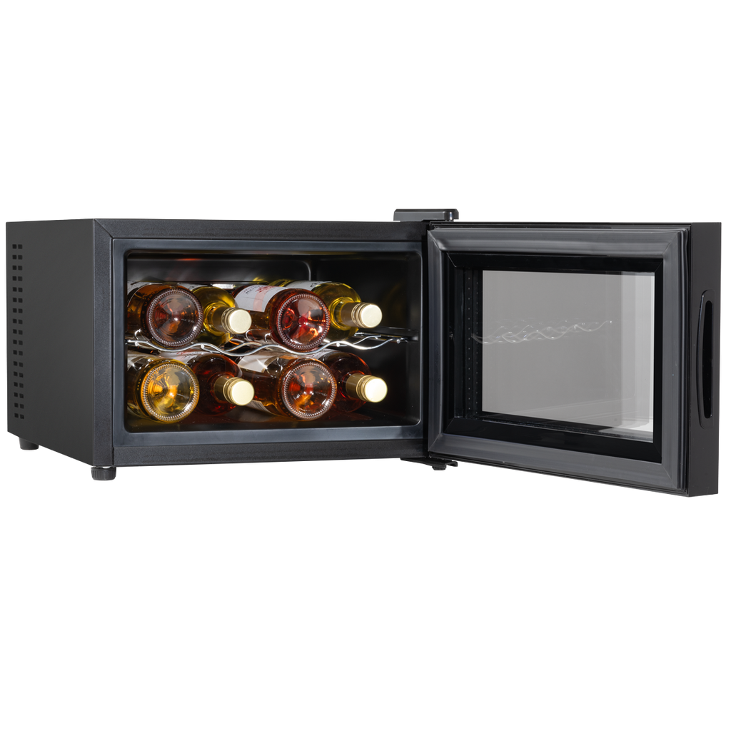 Baridi Wine Cooler Fridge, 8 Bottle, Black (DH218) (Factory Refurbished B)