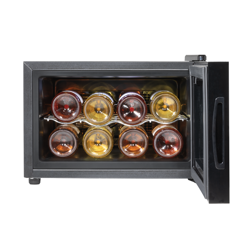 Baridi Wine Cooler Fridge, 8 Bottle, Black (DH218) (Factory Refurbished B)
