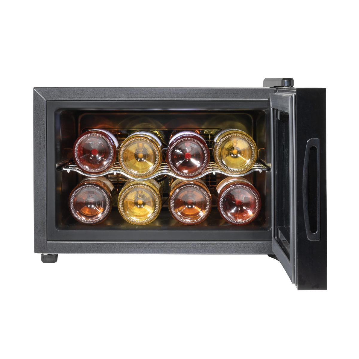 Baridi Wine Cooler Fridge, 8 Bottle, Black (DH218) (Factory Refurbished B)