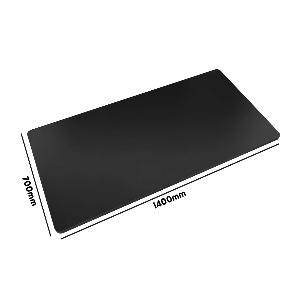 Dellonda Rectangular Desktop, 1400 x 700mm, Black (DH21)