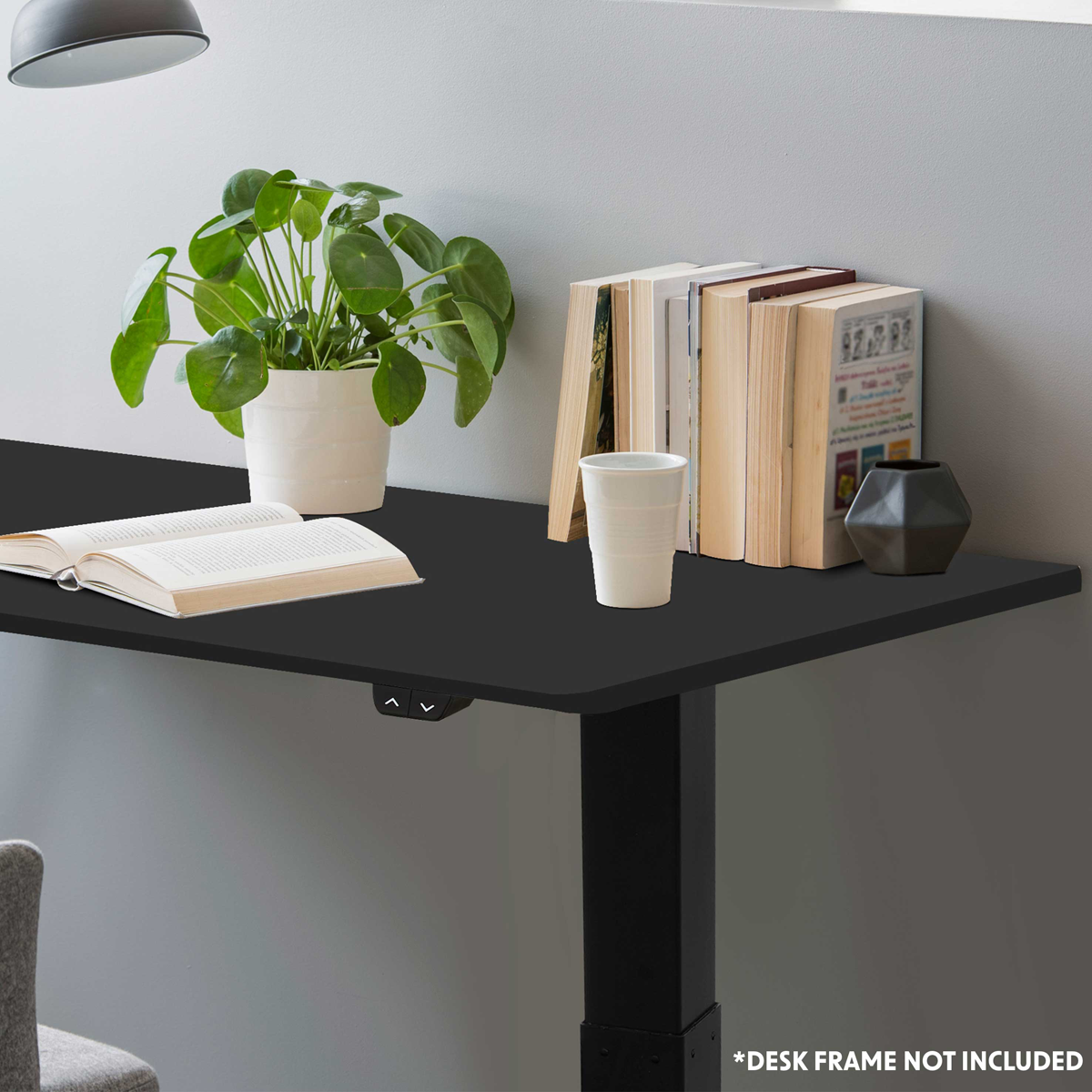 Dellonda Rectangular Desktop, 1400 x 700mm, Black (DH21)