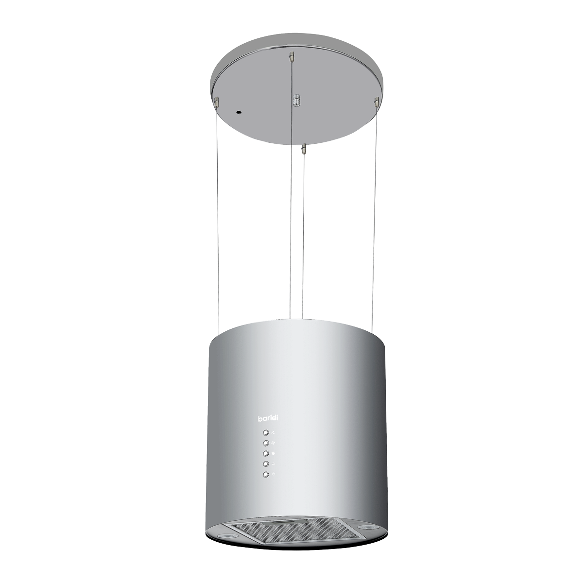 Baridi Round Island Cooker Hood with Filter 35cm, Stainless Steel (DH220)