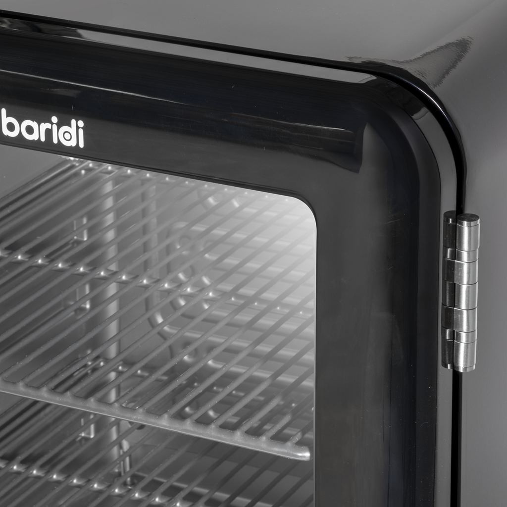 Baridi Retro Style Drinks, Beer & Wine Fridge, 70L Capacity, Black (DH222)