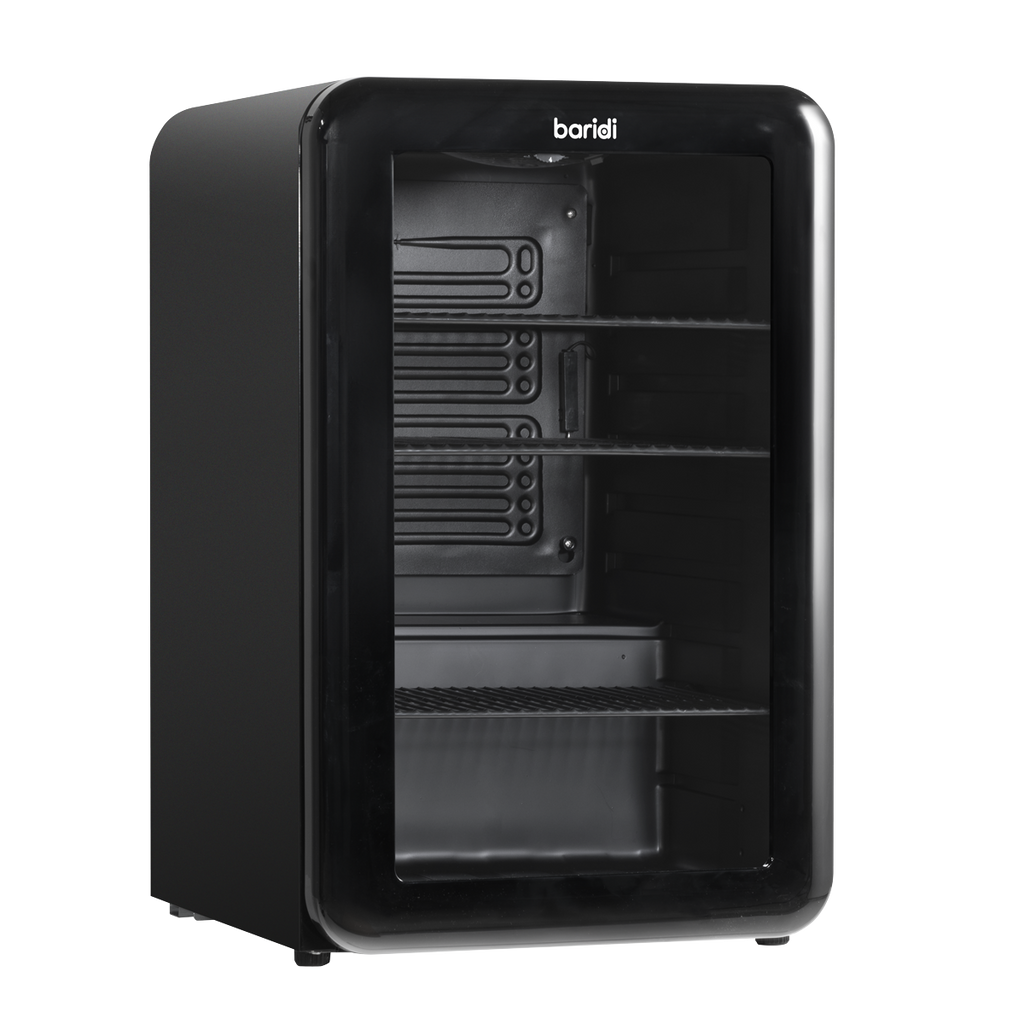 Baridi Retro Style Drinks, Beer & Wine Fridge, 70L Capacity, Black (DH222)