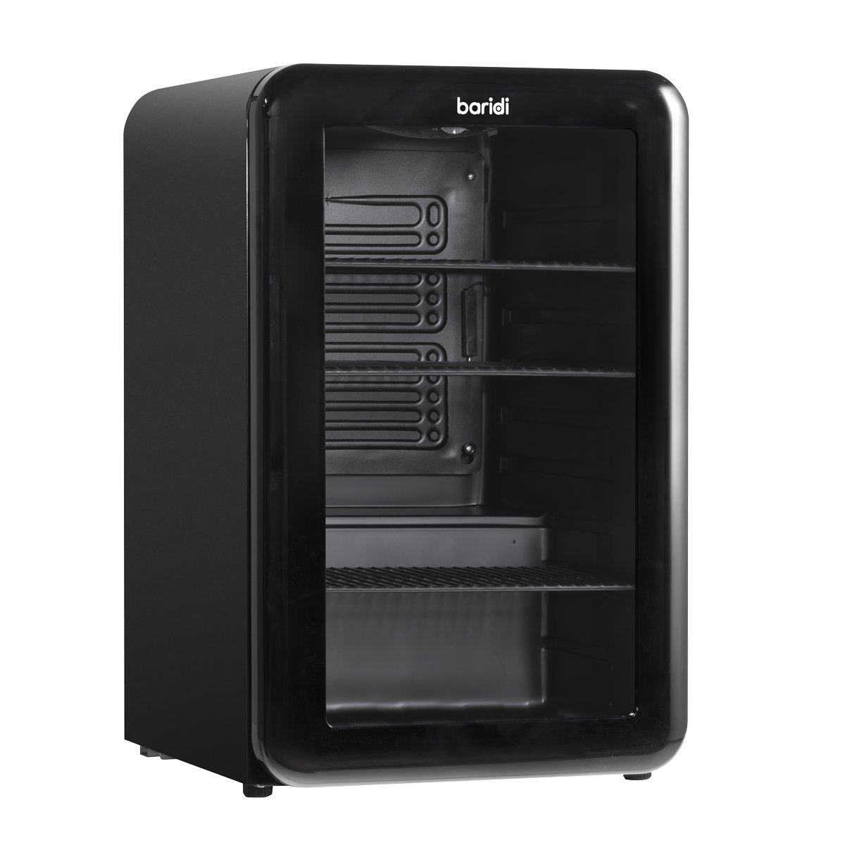 Baridi Retro Style Drinks, Beer & Wine Fridge, 70L Capacity, Black (DH222)