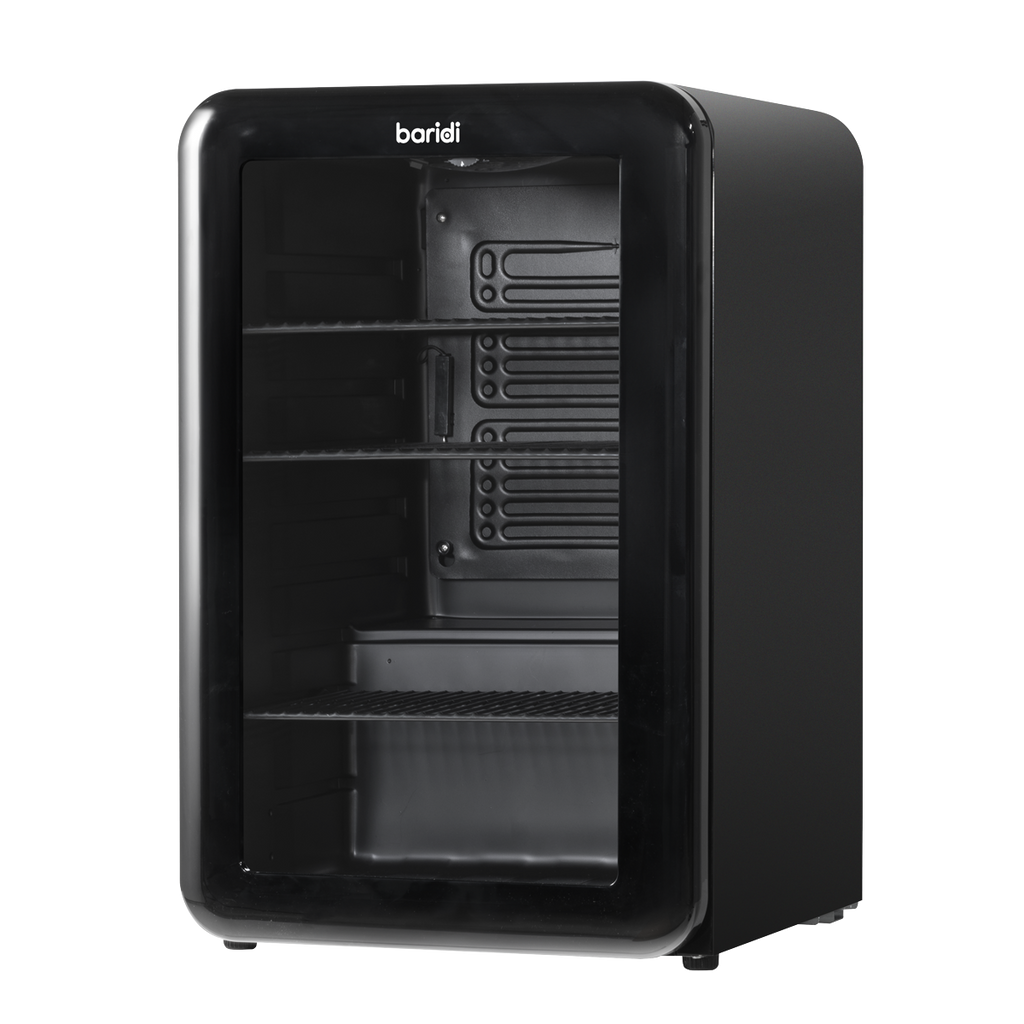 Baridi Retro Style Drinks, Beer & Wine Fridge, 70L Capacity, Black (DH222)