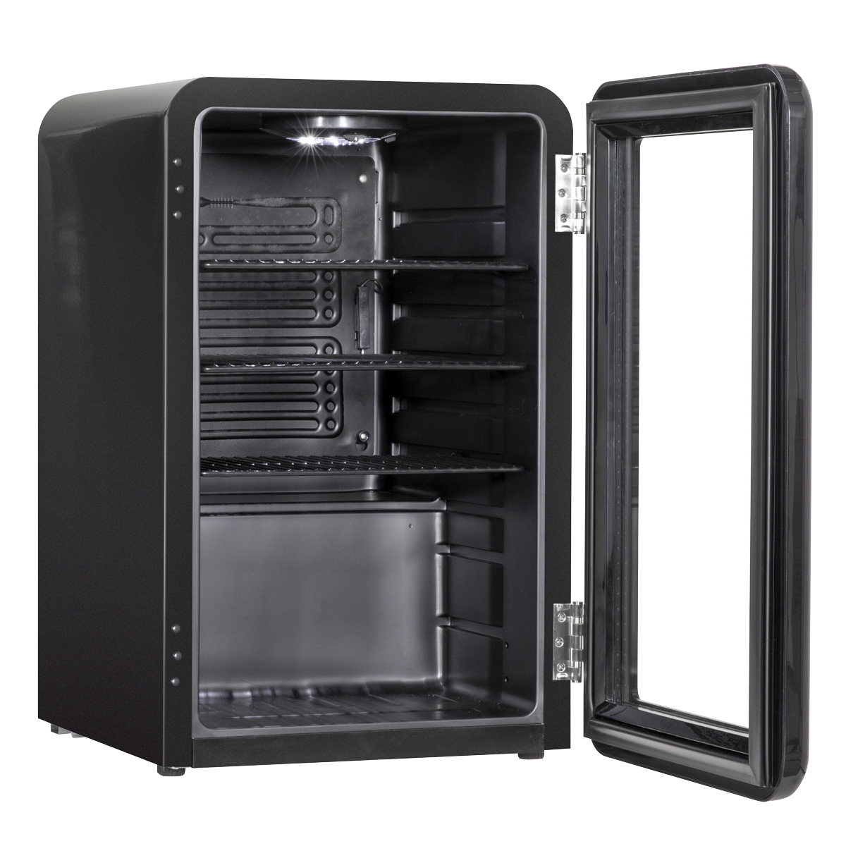 Baridi Retro Style Drinks, Beer & Wine Fridge, 70L Capacity, Black (DH222)
