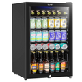 Baridi DH223 Under Counter Drinks, Beer and Wine Cooler Fridge with LED Light, 115 Litre Capacity, Black