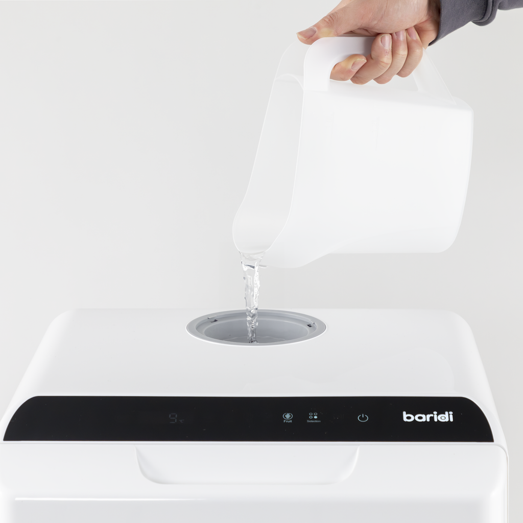 Baridi Mini Tabletop Dishwasher, 2-4 Place Settings, 5L Capacity, White (DH224A) (Factory Refurbished A)