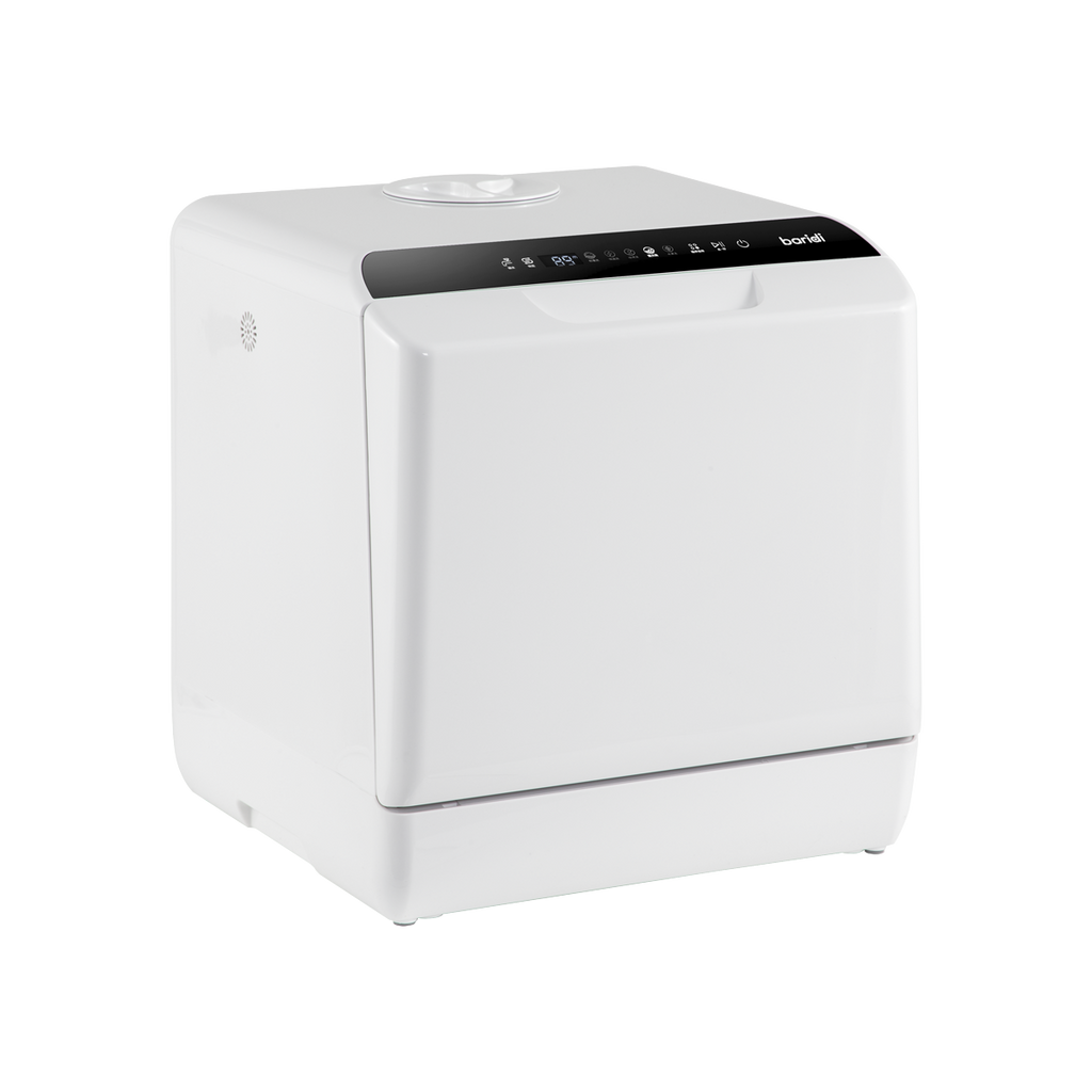 Baridi Mini Tabletop Dishwasher, 2-4 Place Settings, 5L Capacity, White (DH224A) (Factory Refurbished A)