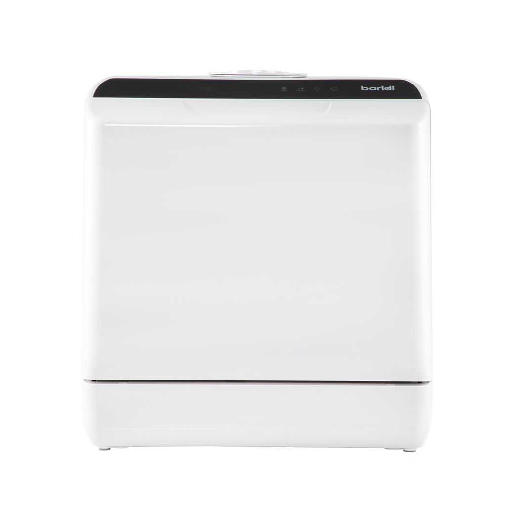 Baridi Mini Tabletop Dishwasher, 2-4 Place Settings, 5L Capacity, White (DH224A) (Factory Refurbished A)