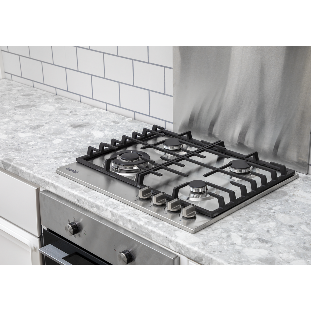 Baridi Chimney Cooker Hood, Oven, Gas Hob & Splashback 60cm (DH390)