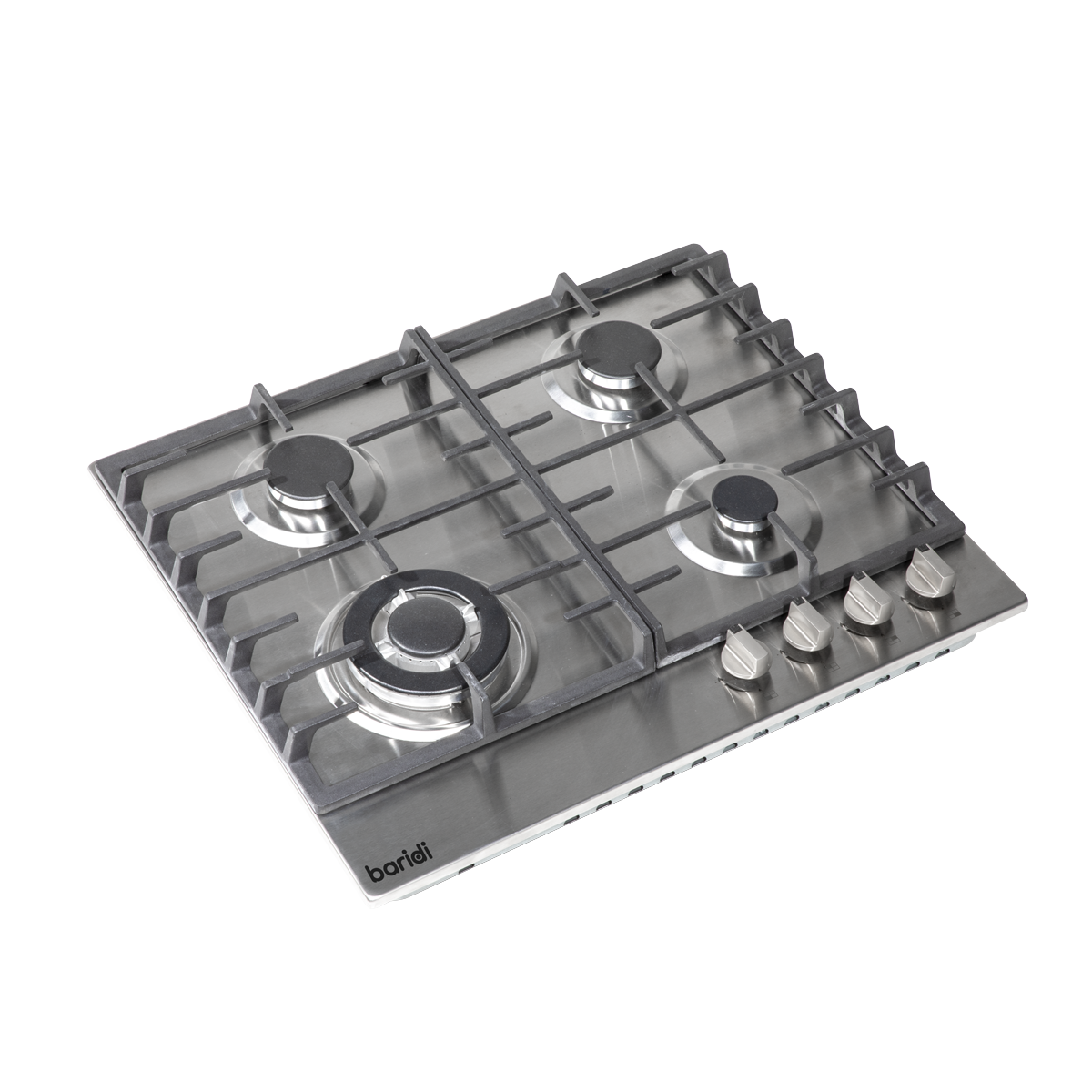 Baridi Built-in Gas Hob 60cm, 4 Cooking Zones, Stainless Steel (DH225) (Factory Refurbished A)