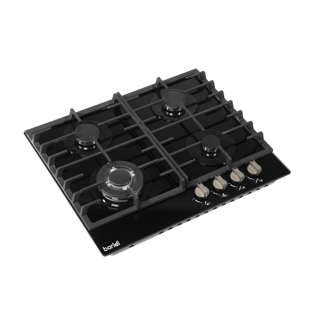 Baridi Built-in Gas Hob 60cm, 4 Cooking Zones, Black (DH226)