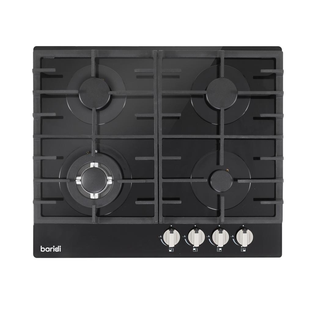 Baridi Angled Cooker Hood, Oven, Gas Hob & Splashback 60cm (DH391)