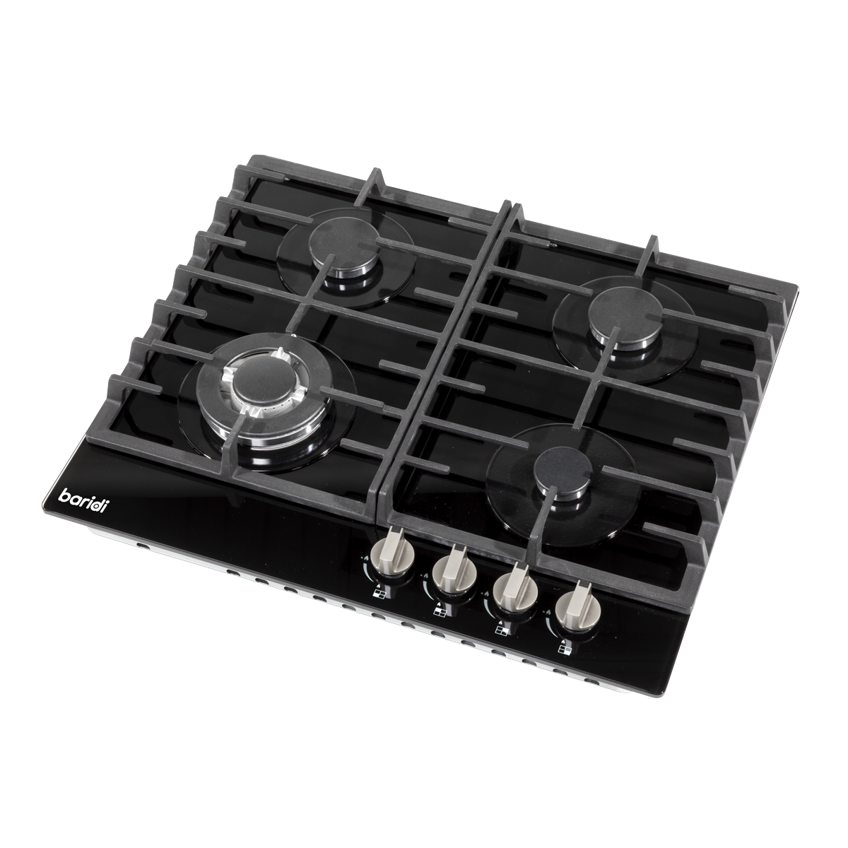 Baridi Built-in Gas Hob 60cm, 4 Cooking Zones, Black (DH226)