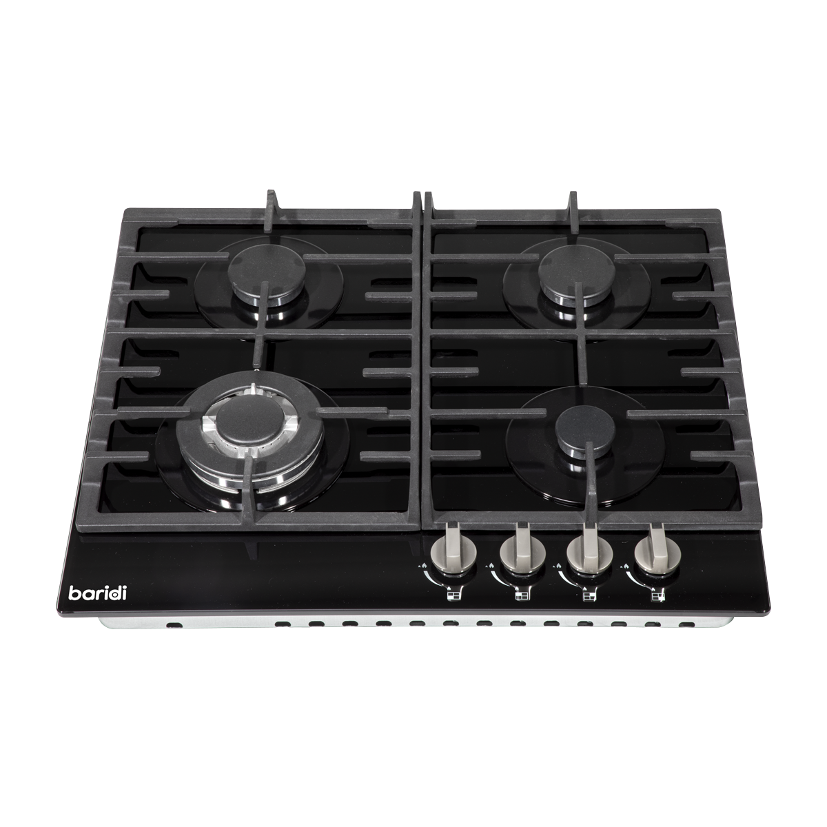 Baridi Built-in Gas Hob 60cm, 4 Cooking Zones, Black (DH226)