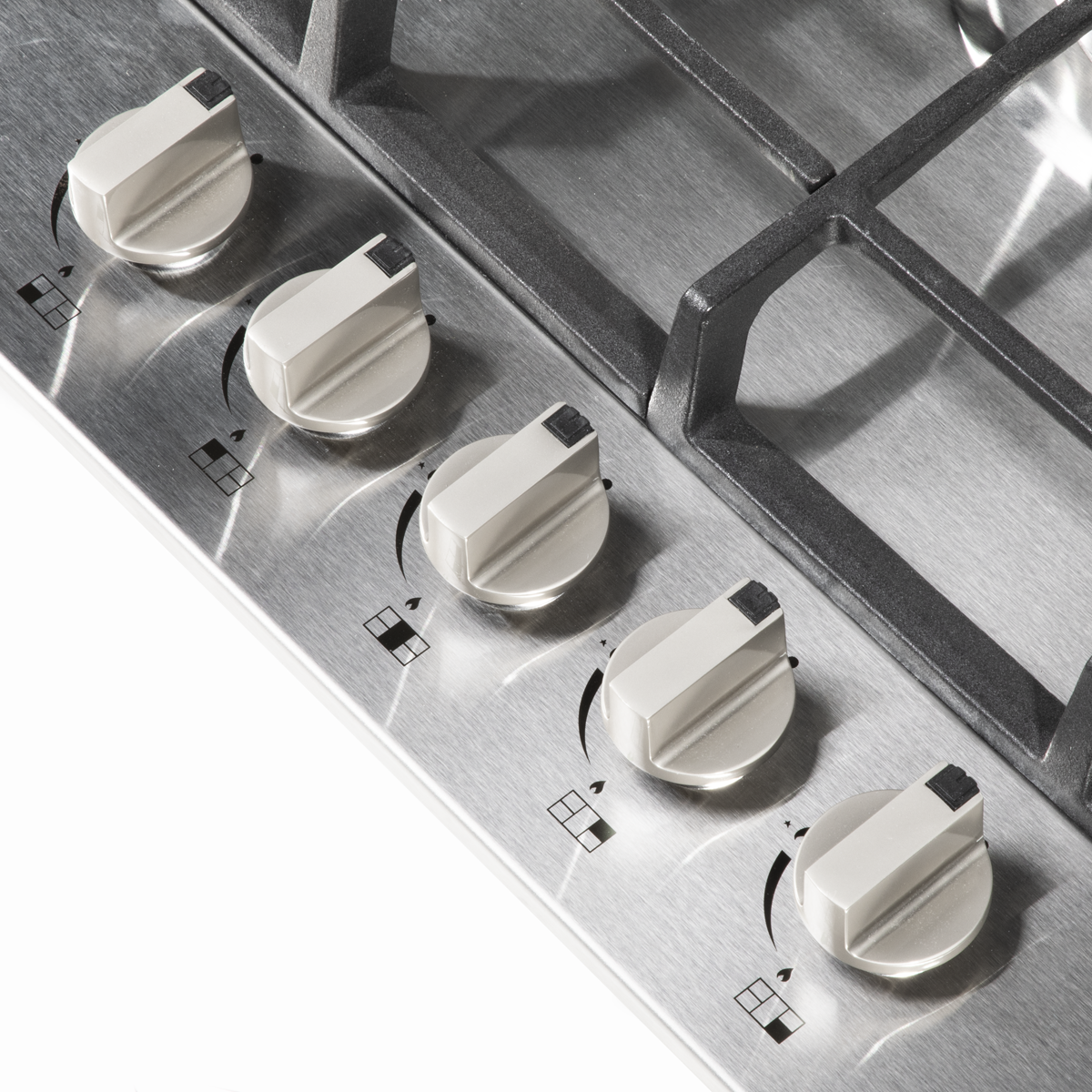 Baridi Built-in Gas Hob 70cm, 5 Cooking Zones, Stainless Steel (DH227)