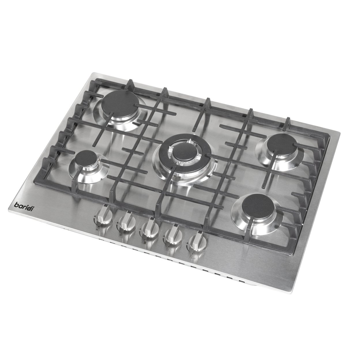 Baridi Built-in Gas Hob 70cm, 5 Cooking Zones, Stainless Steel (DH227)
