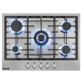 Baridi Built-in Gas Hob 70cm, 5 Cooking Zones, Stainless Steel (DH227)