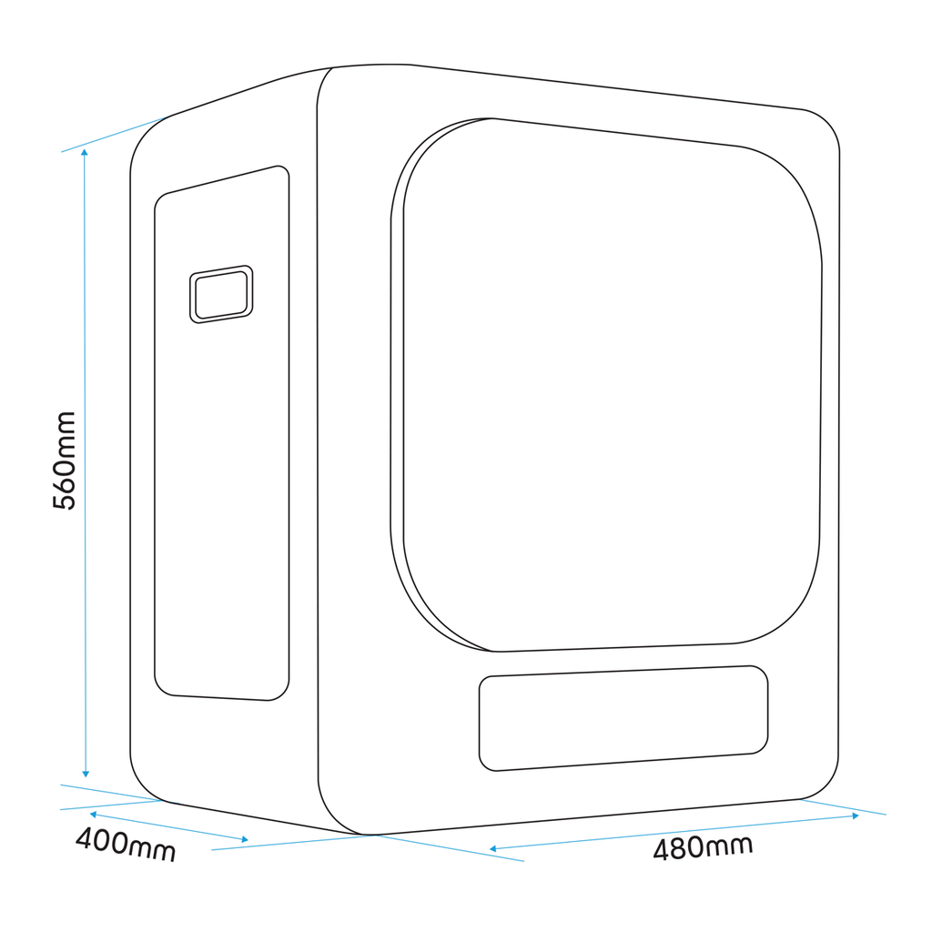Baridi Tabletop Tumble Dryer with Digital Controls, 2.5kg Capacity, Black (DH229)
