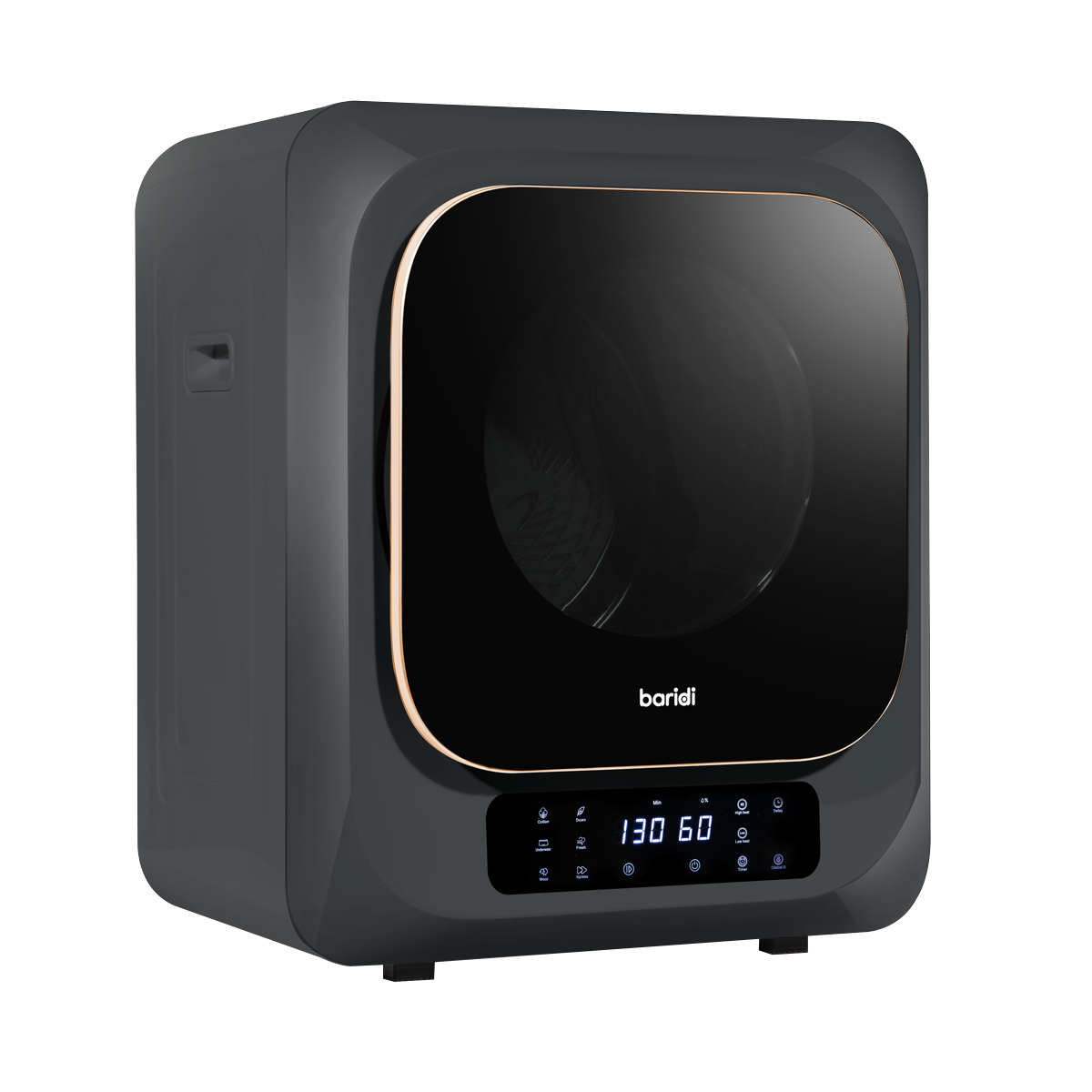 Baridi Tabletop Tumble Dryer with Digital Controls, 2.5kg Capacity, Black (DH229)