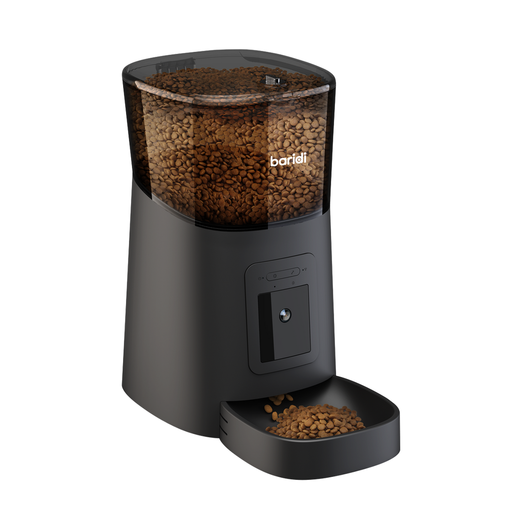 Baridi Automatic Pet Feeder with Camera, 6L Capacity, Black (DH231)