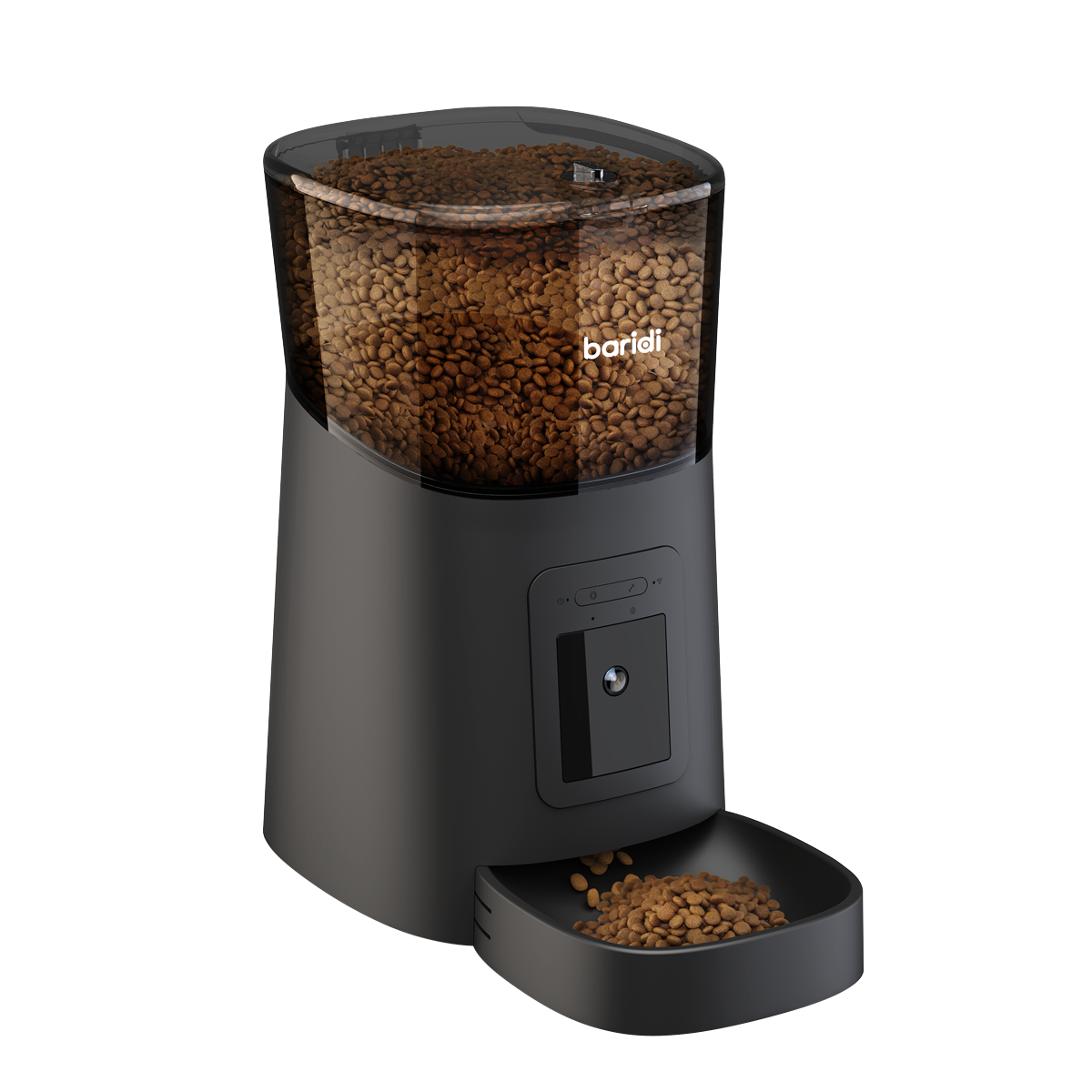 Baridi Automatic Pet Feeder with Camera, 6L Capacity, Black (DH231)