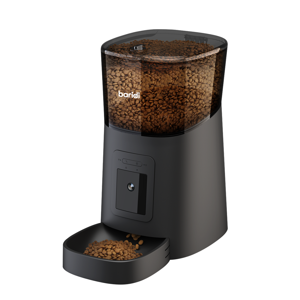 Baridi Automatic Pet Feeder with Camera, 6L Capacity, Black (DH231)